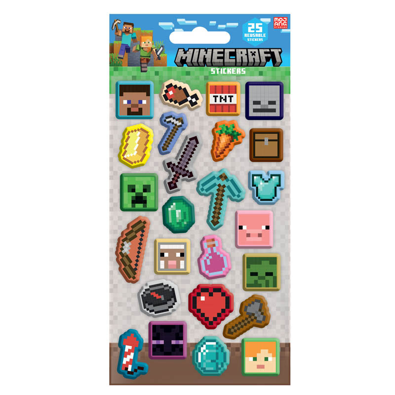 Minecraft Klistremerker 25 stk.