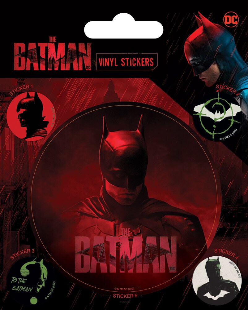 Batman - Klistremerker i Vinyl 5 stk.