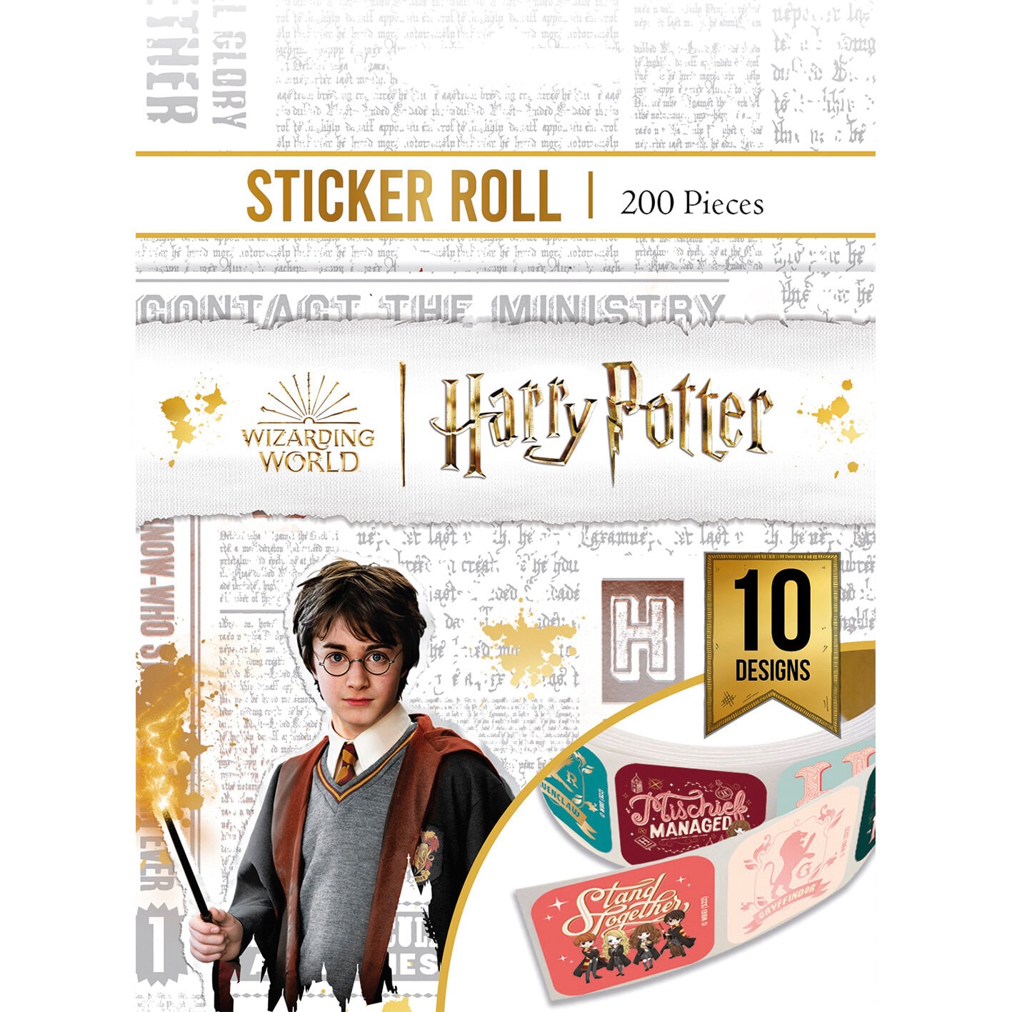 Harry Potter - Klistremerker på rull 200 stk.