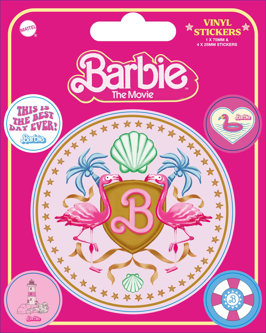 Barbie - Klistremerker i vinyl 5 stk.
