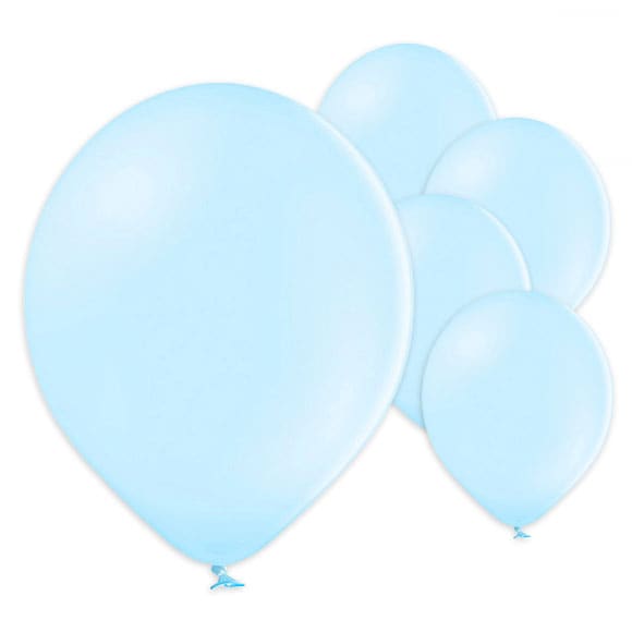 Ballonger i lyseblå pastellfarge 50 stk.
