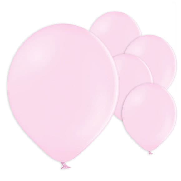 Ballonger i lyserosa pastellfarge 50 stk