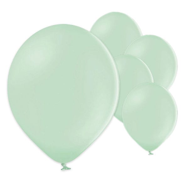 Ballonger i pistasjgrønn pastellfarge 50 stk