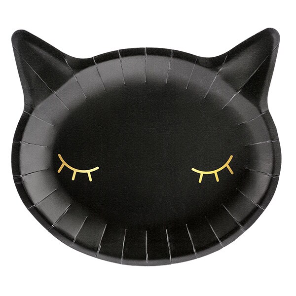 Black Cat Tallerkener 6 stk