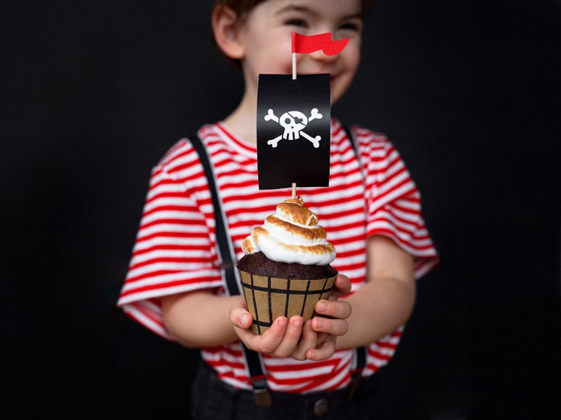 Cupcake Kit Pirattema, 6 stk