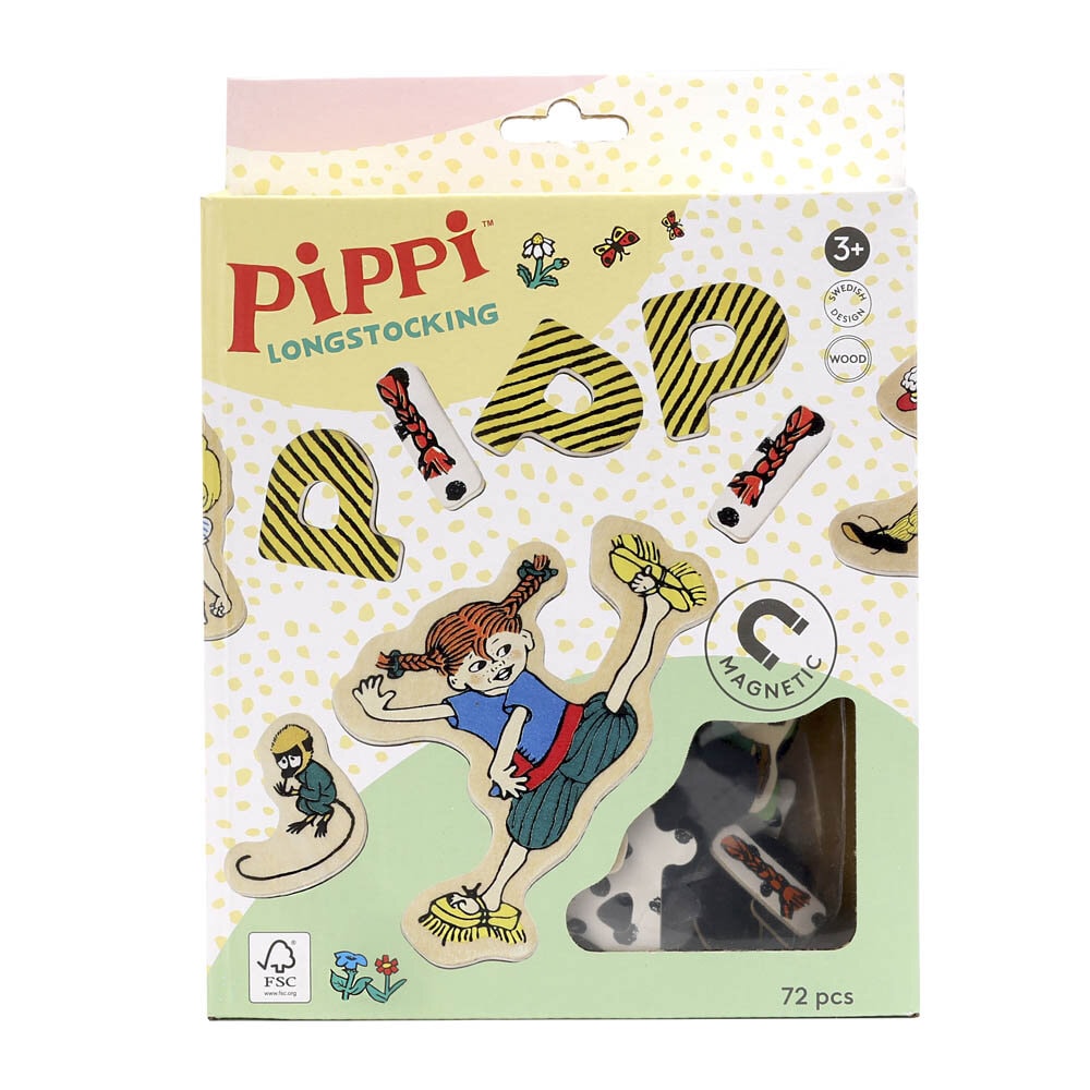Pippi Langstrømpe Magnetbokstaver