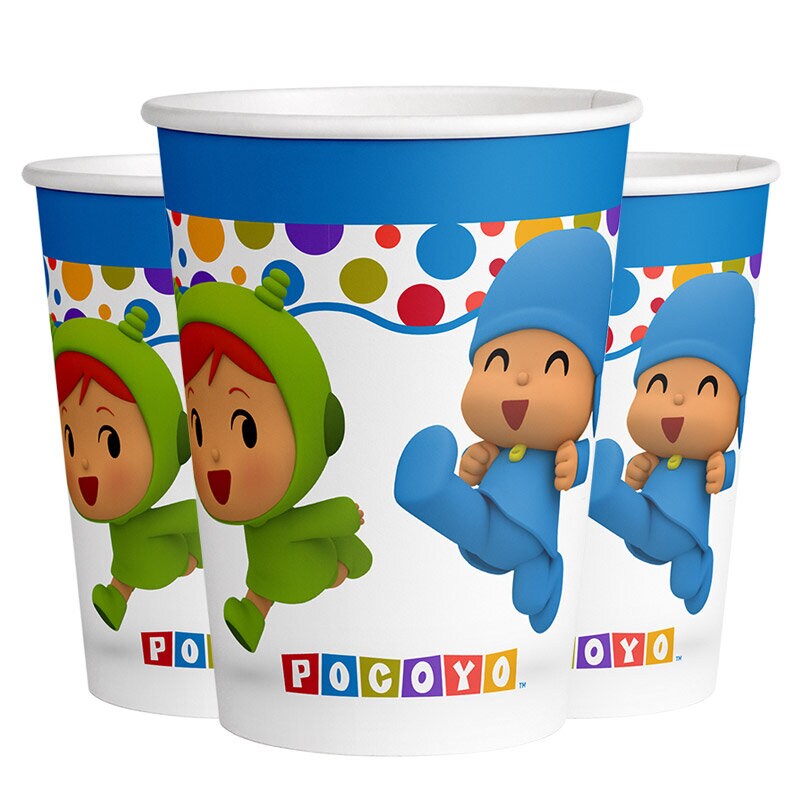 Pocoyo - Pappkopper 8 stk.