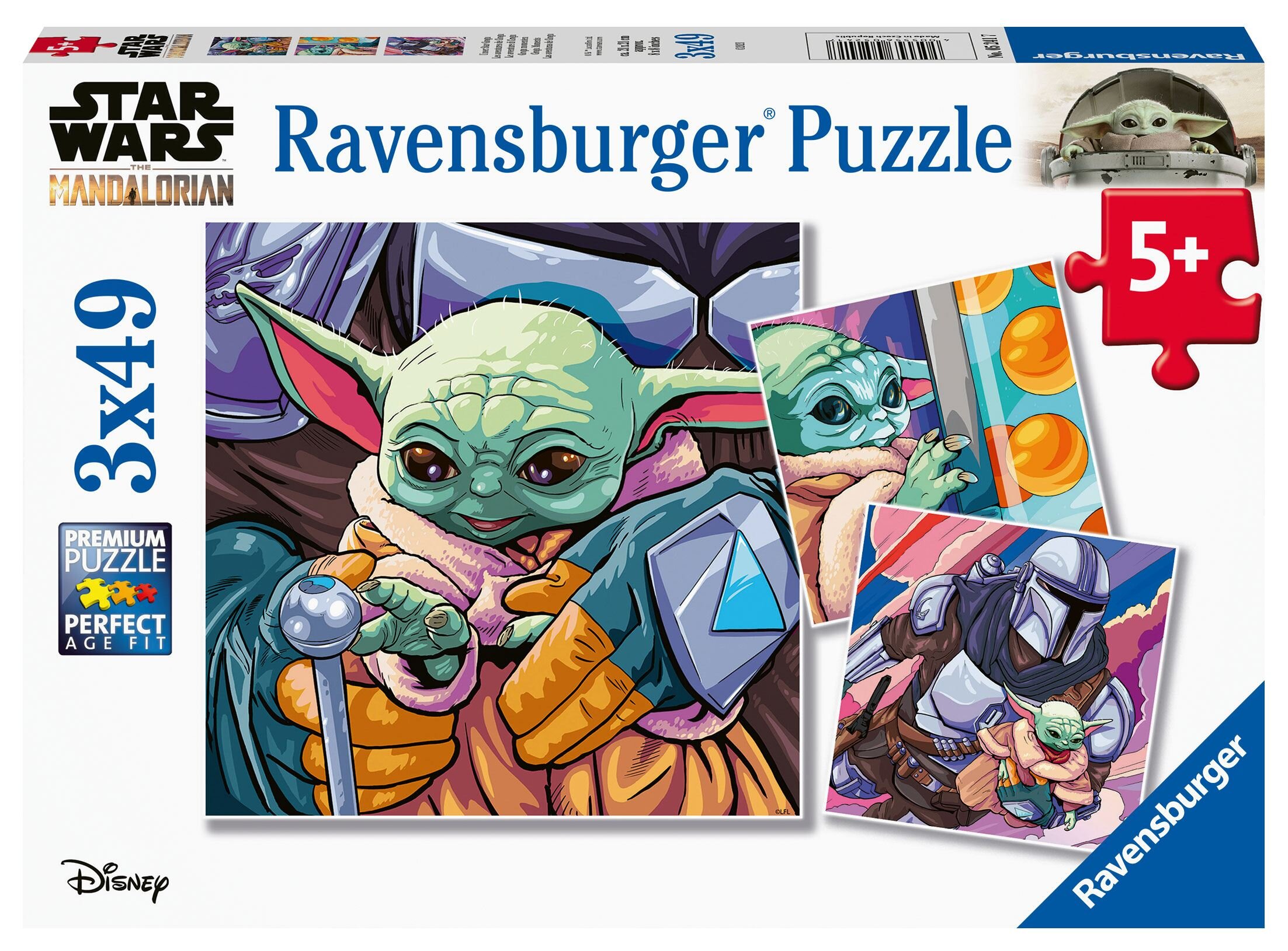 Ravensburger Puslespill - Grogu Moments 3x49 brikker