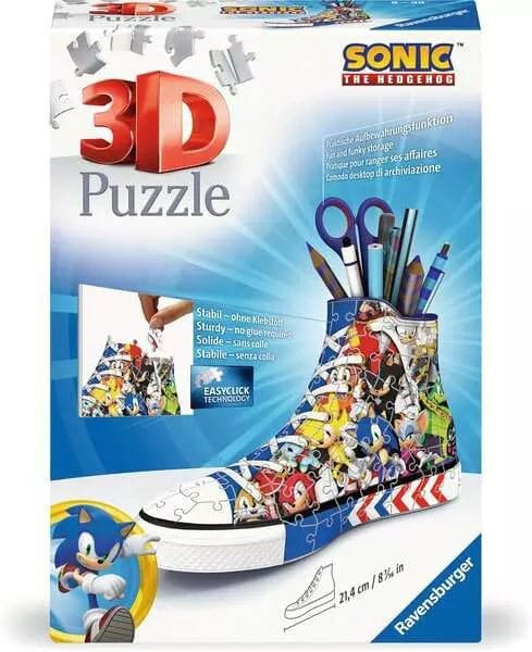 Ravensburger 3D Puslespill - Sonic The Hedgehog Sneaker 108 brikker