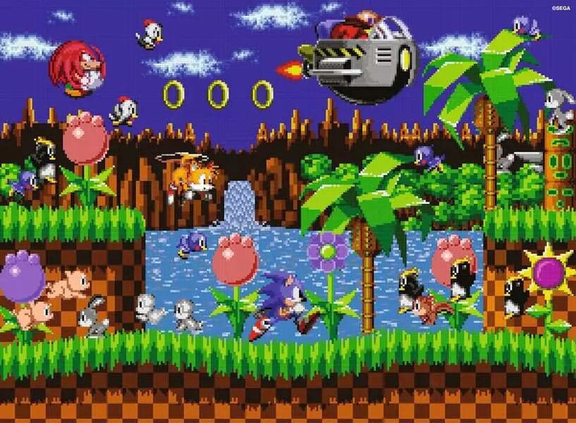 Ravensburger Puslespill - Sonic The Hedgehog 500 brikker