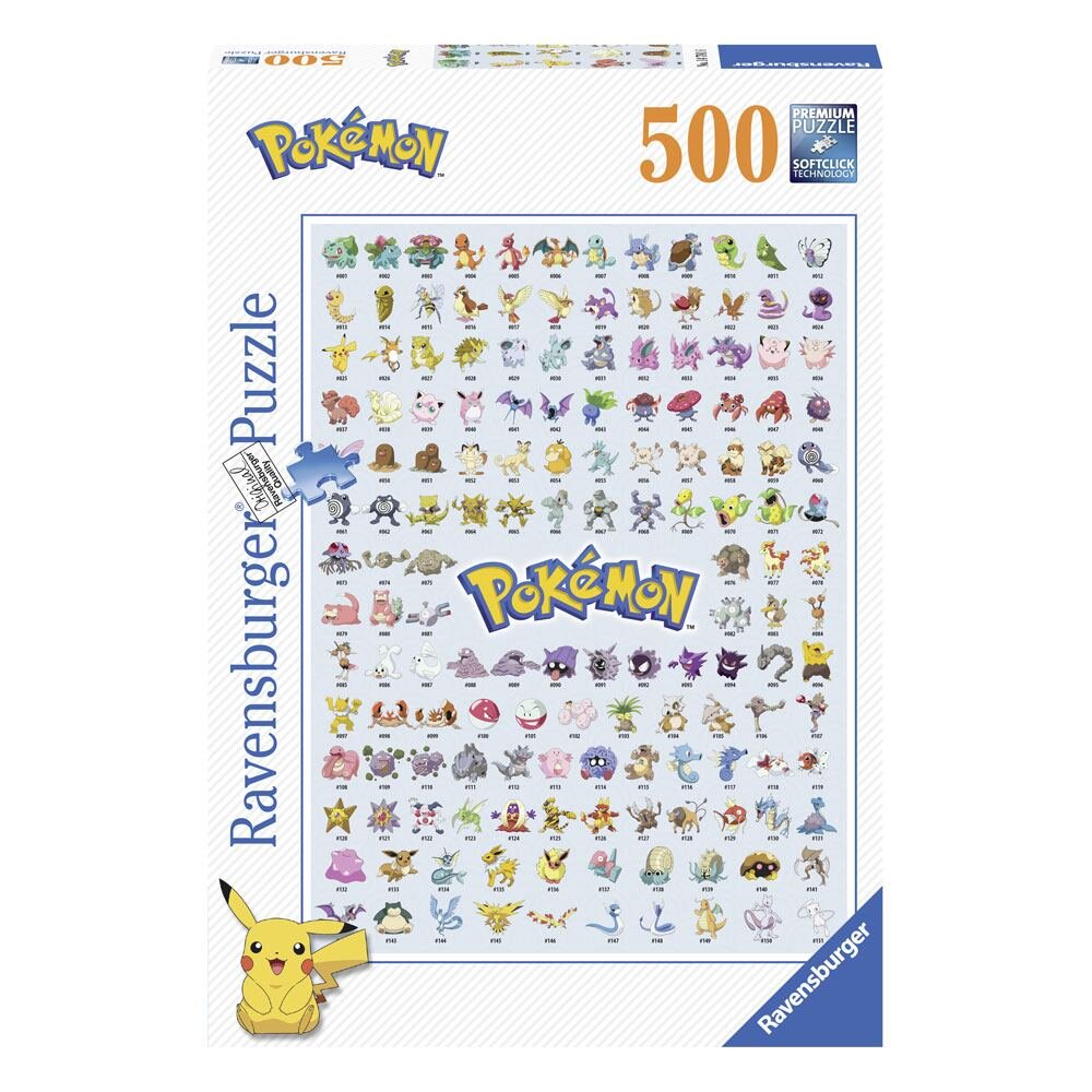Ravensburger Puslespill - Pokémon First Generation 500 brikker