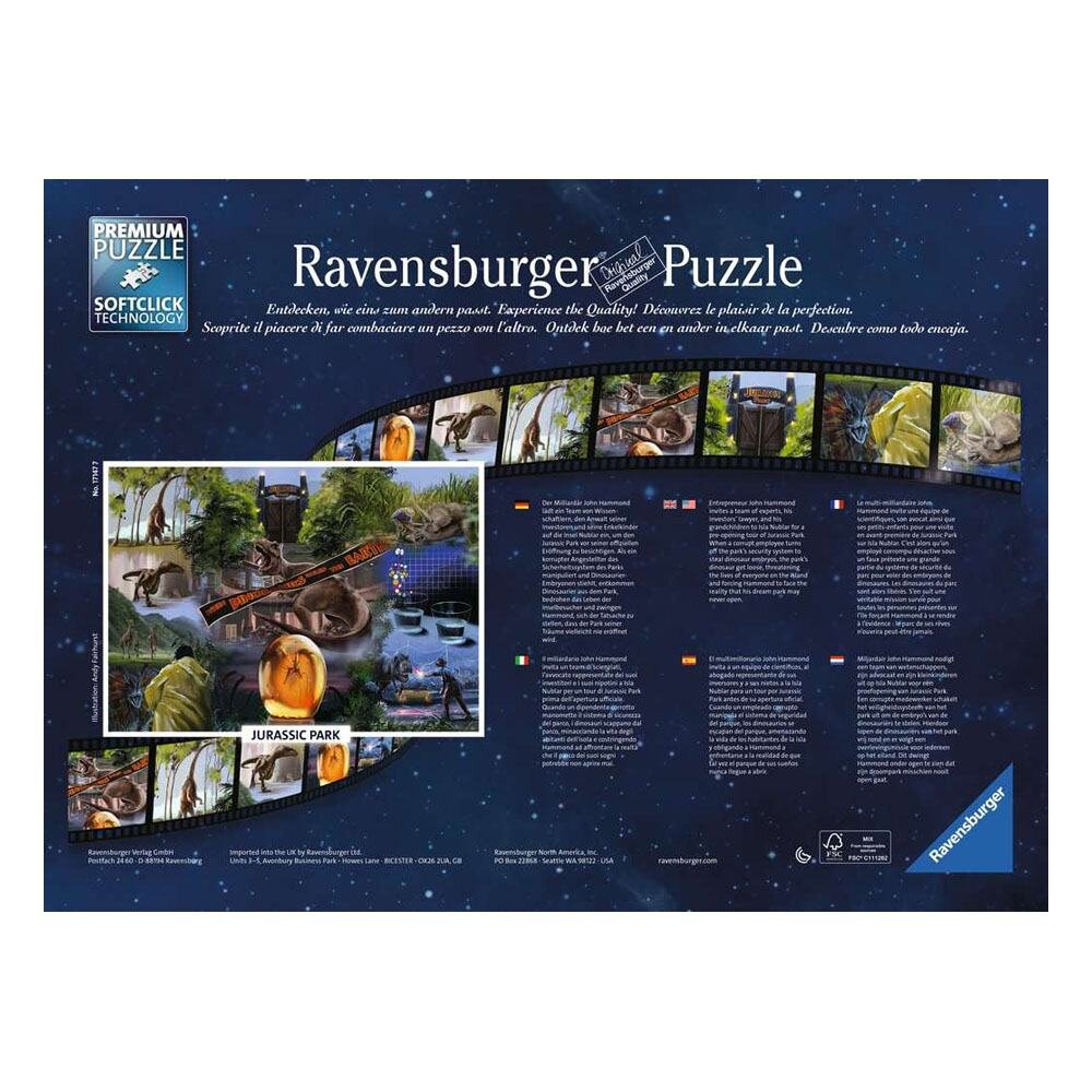 Ravensburger Puslespill, Universal Collection - Jurassic Park 1000 brikker