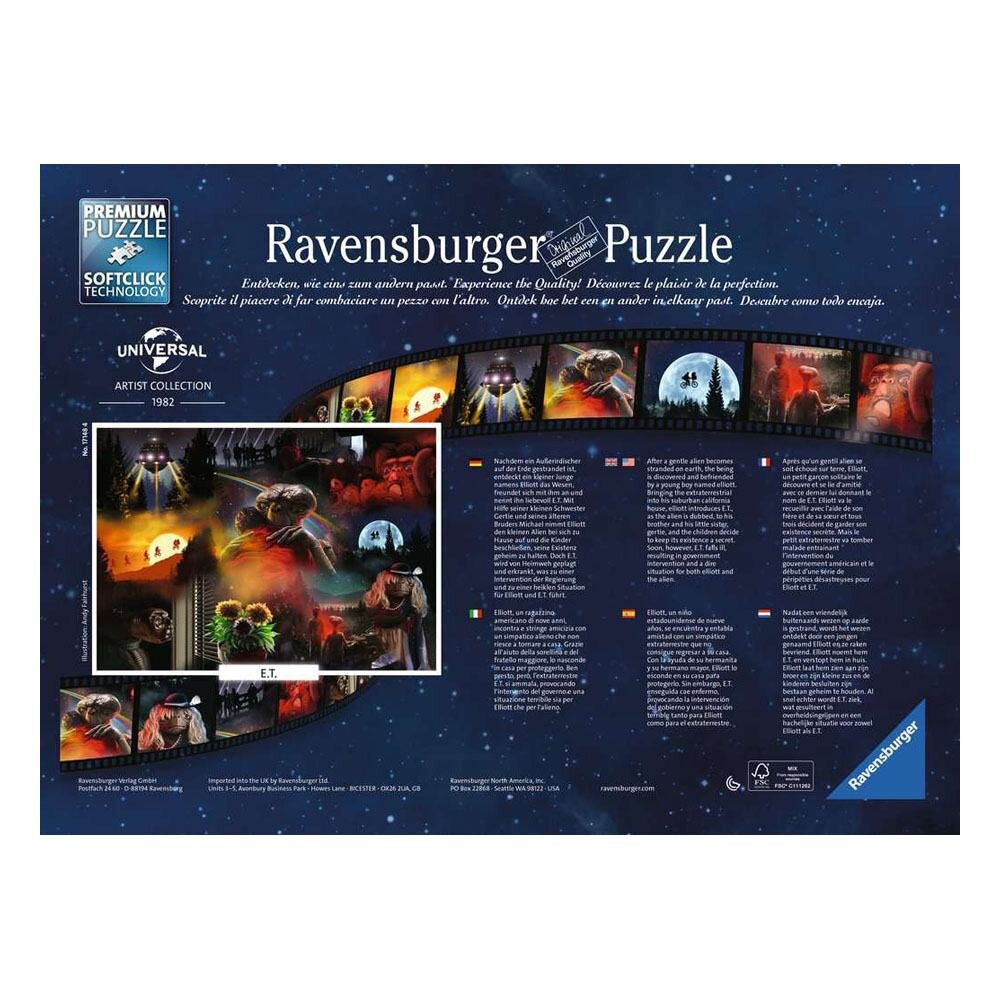 Ravensburger Puslespill, Universal Collection - E.T. 1000 brikker