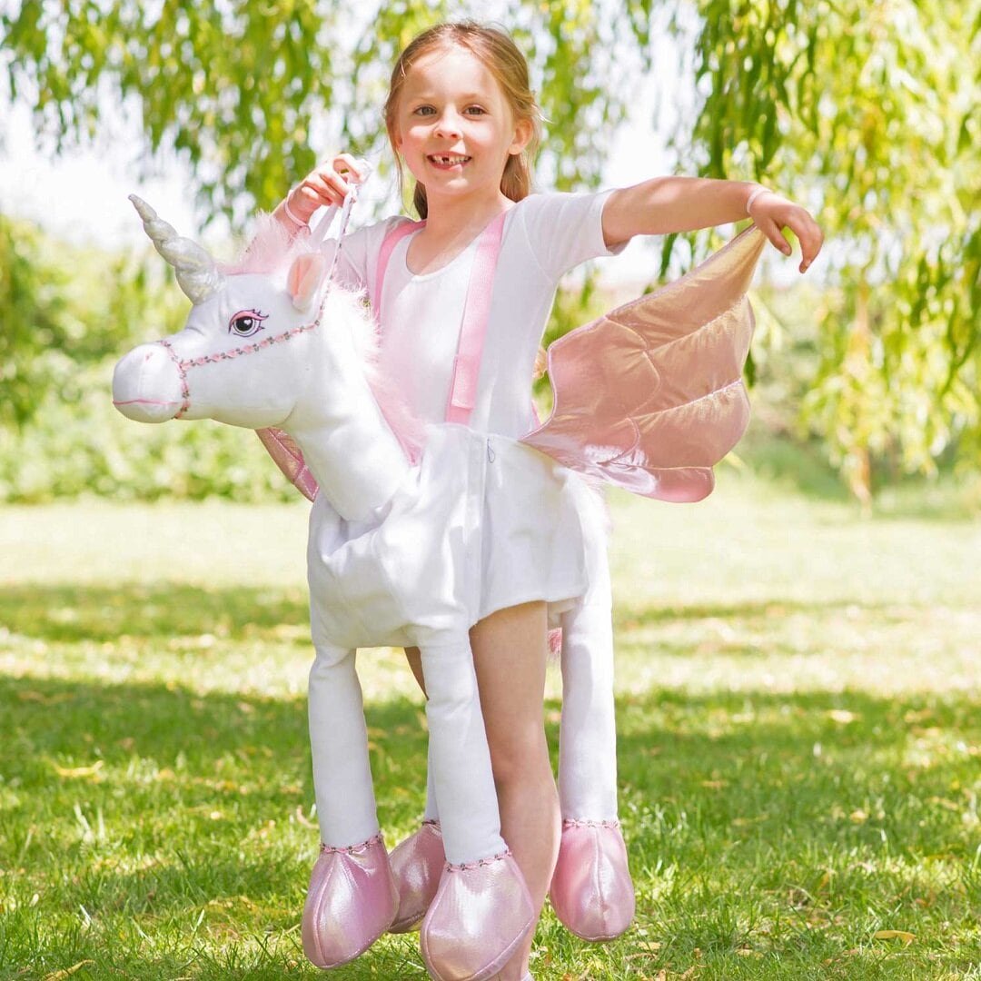 Enhjørning Ride-on Kostyme med lyd- & lyseffekter 3-8 år