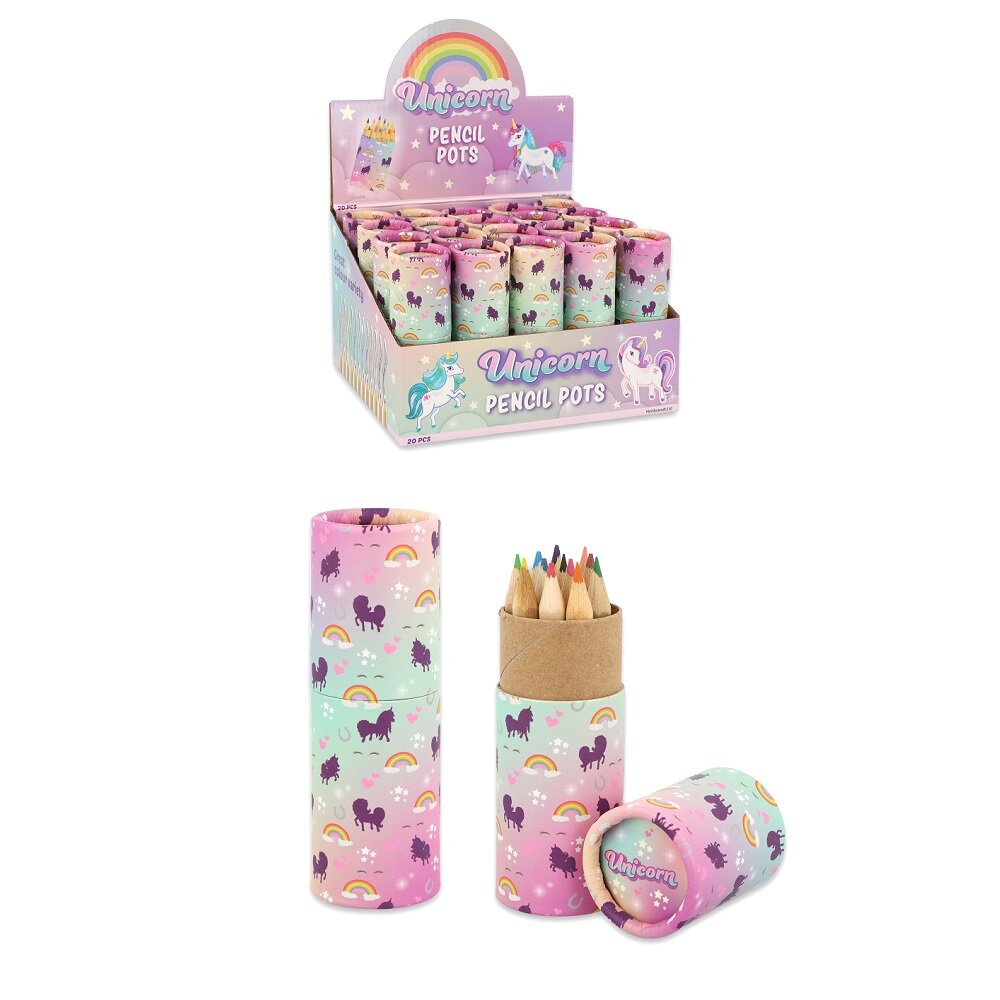 Enhjørning fargeblyanter i tube