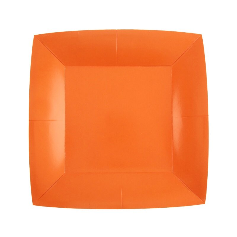 Asjetter Firkantet 18 cm - Oransje 10 stk.