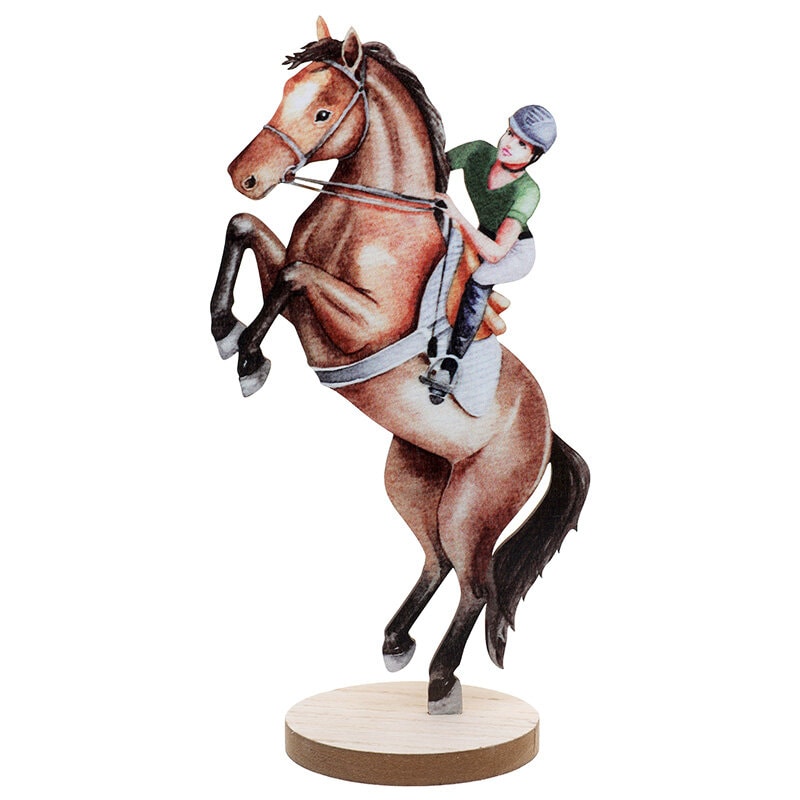 Champion Horse - 2D Borddekorasjon i tre 20 cm
