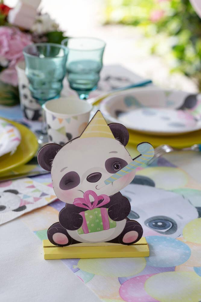Panda - 2D Borddekorasjon i tre 20 cm