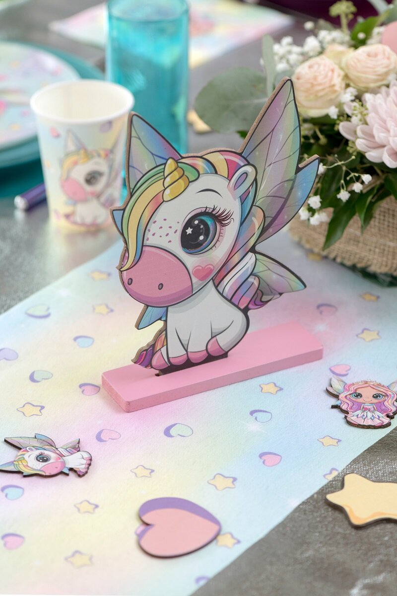 Unicorn Fairy - Borddekorasjon av tre 20 cm