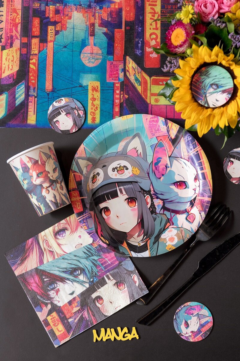 Manga - Tallerkener 10 stk.
