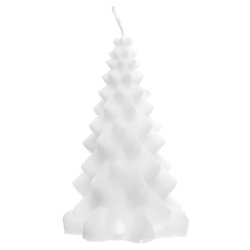 Stearinlys Juletre Hvitt 16 cm