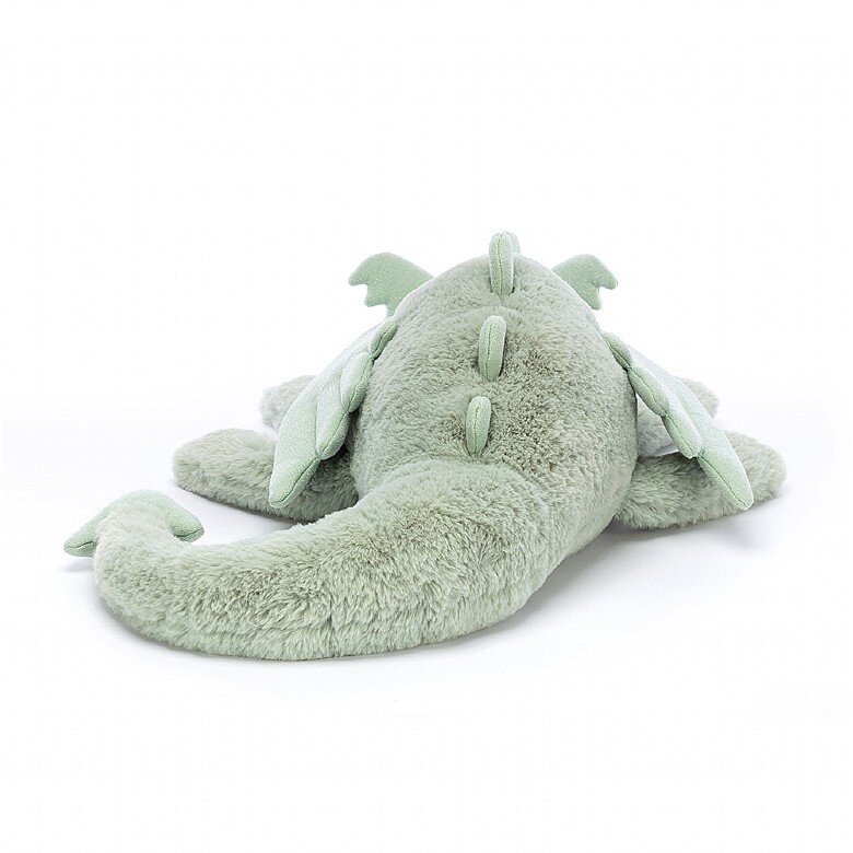 Jellycat - Liggende grønn drage 66 cm