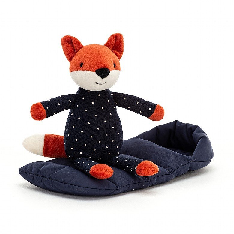 Jellycat - Rev med sovepose 24 cm