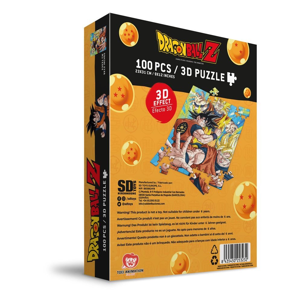 Dragon Ball Z - Puslespill Goku Saiyan 3D 100 brikker