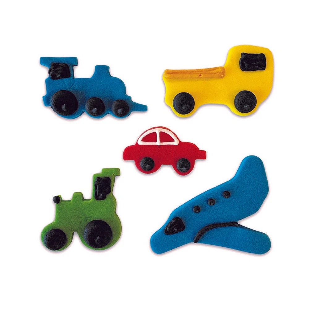 Sukkerdekorasjoner Kjøretøy 5 stk.