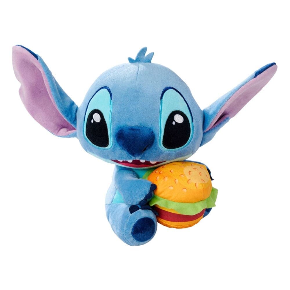Lilo & Stitch Kosedyr Stitch med Hamburger 25 cm