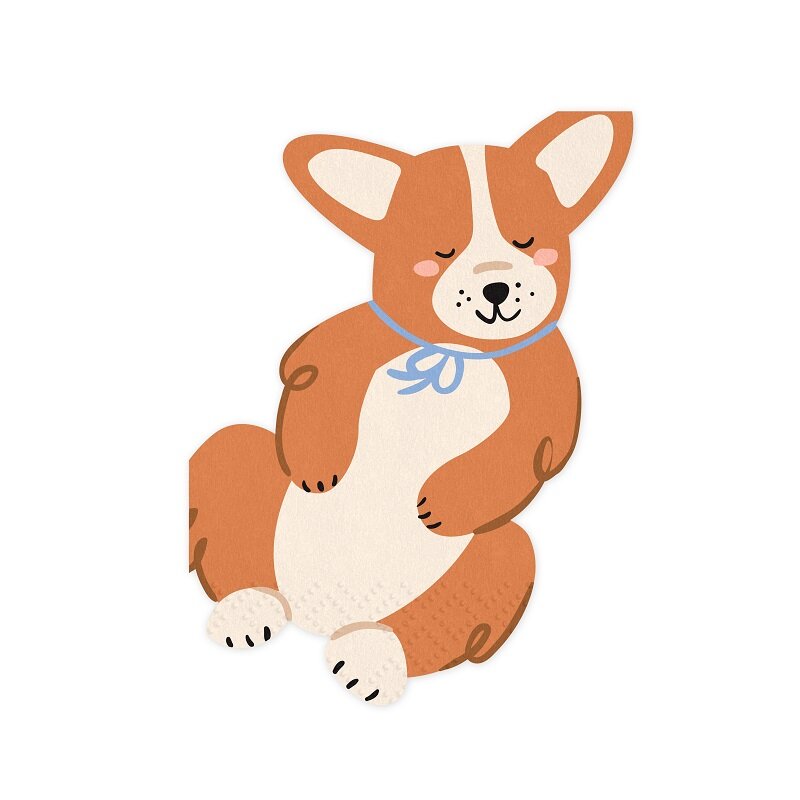 Servietter Corgi Hund 12 stk.