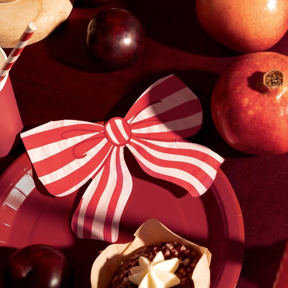 Juleservietter Sløyfe 12 stk.