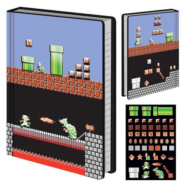 Super Mario Bros, Notatbok A5 Magnetisk Level Builder