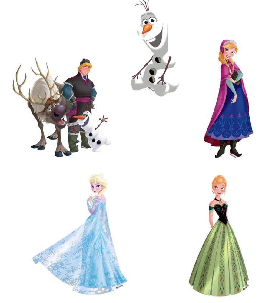 Disney Frost 3D veggdekor (sett med små figurer)