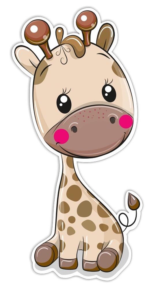 Giraff veggdekor til barnerommet - 3D