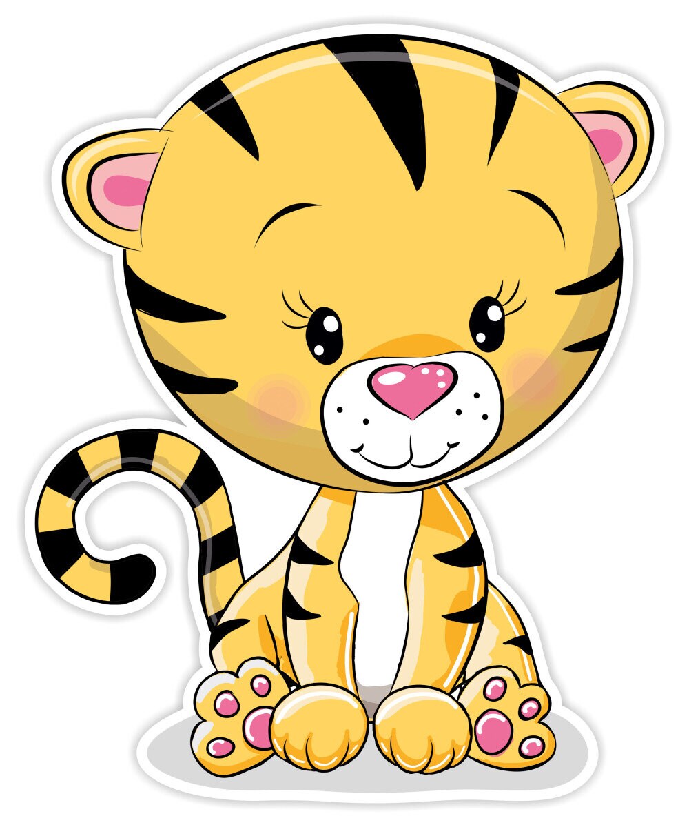 Tiger veggdekor til barnerommet - 3D