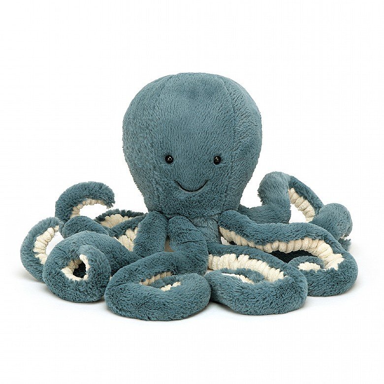 Jellycat - Blekksprut Petrol/Creame 49 cm