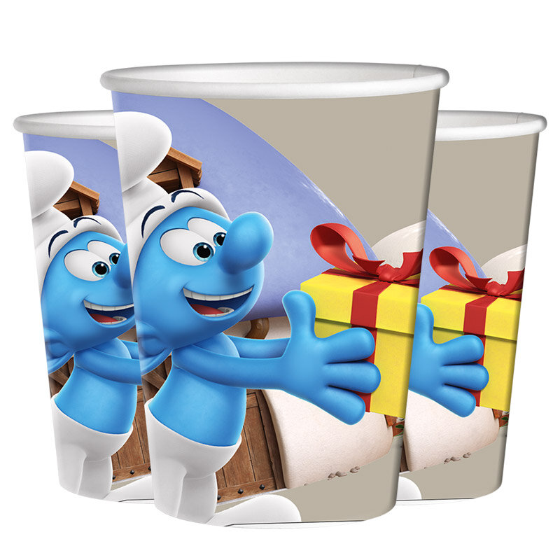 Smurfene - Pappkopper 8 stk.
