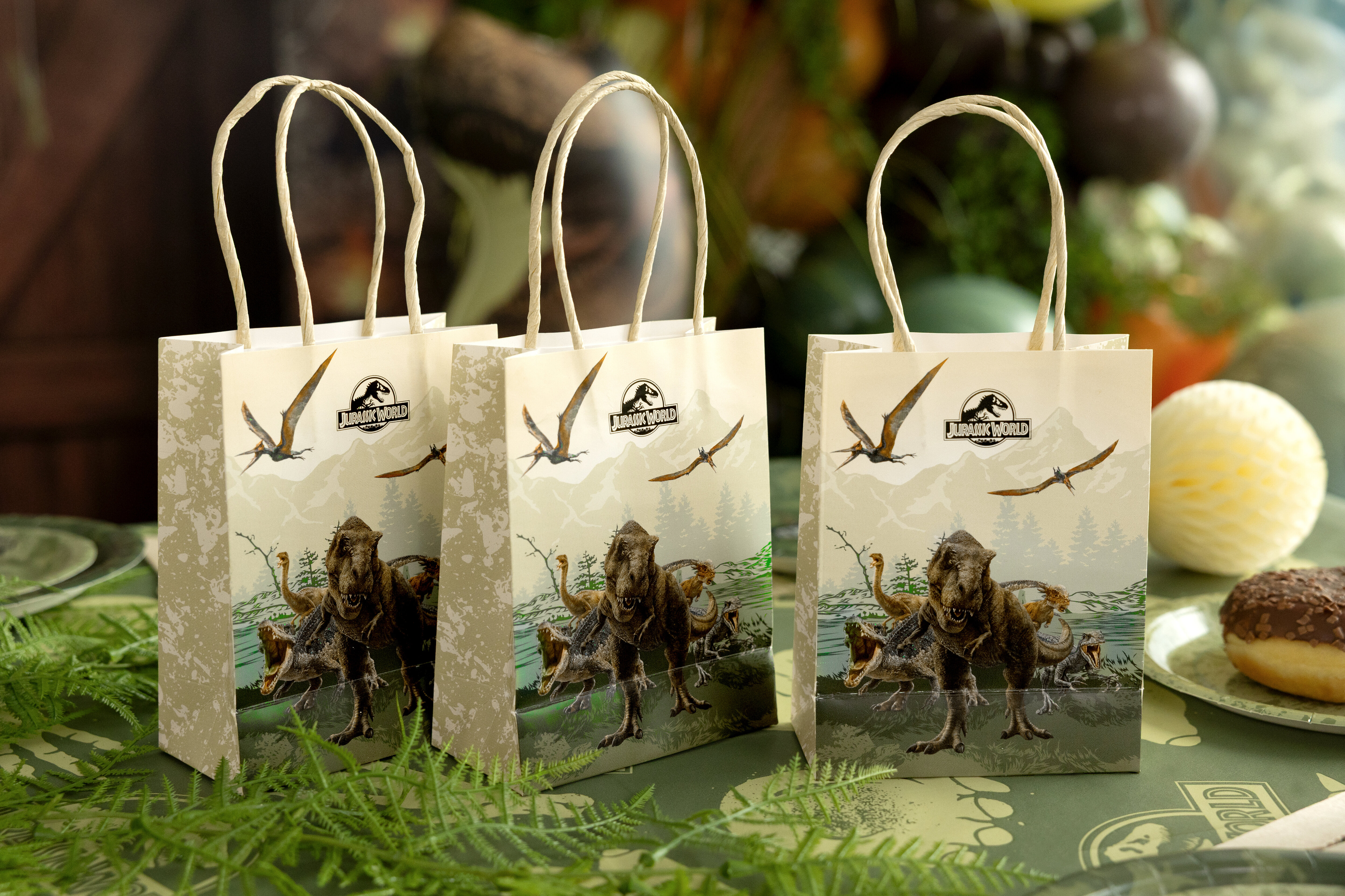 Jurassic World Godteposer av papir 6 stk.