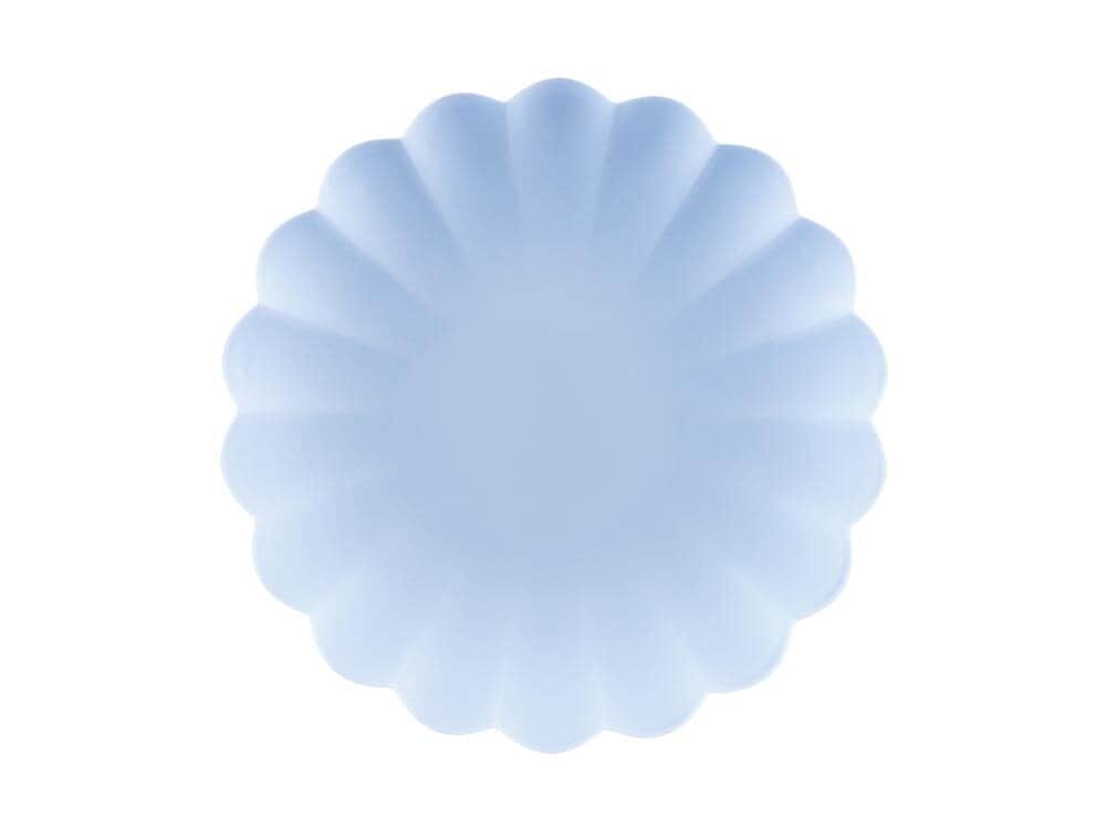 Plasttallerkener, Pastellblå 22 cm 4 stk.