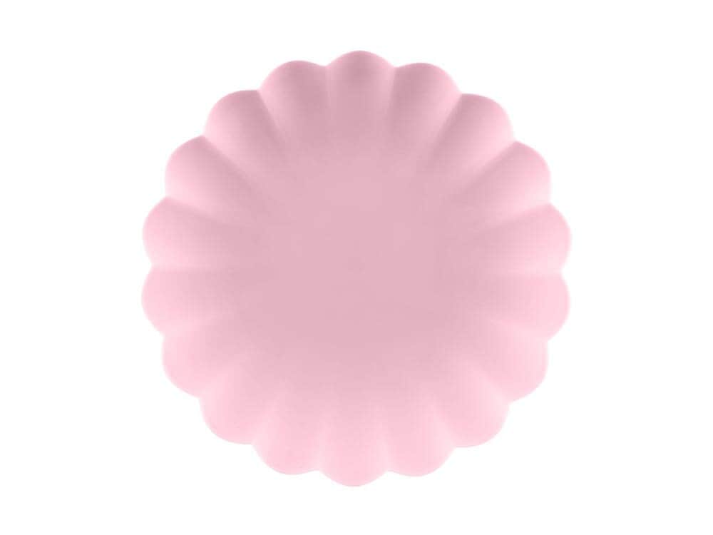 Plasttallerkener, Pastellrosa 22 cm 4 stk.