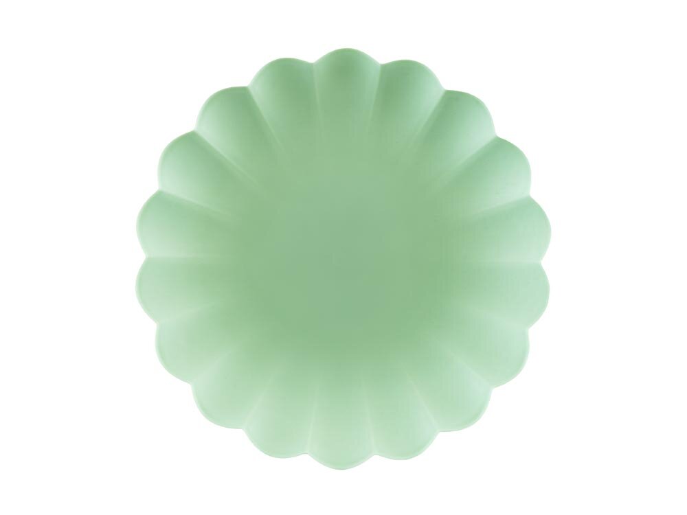 Plasttallerkener, Pastellgrønne 22 cm 4 stk.