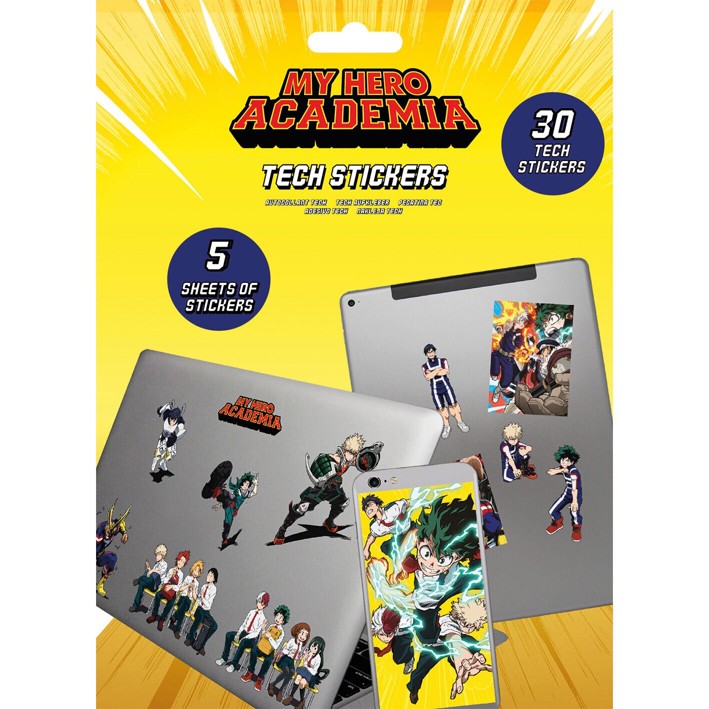 My Hero Academia - Klistremerker til gadgets 30 stk.