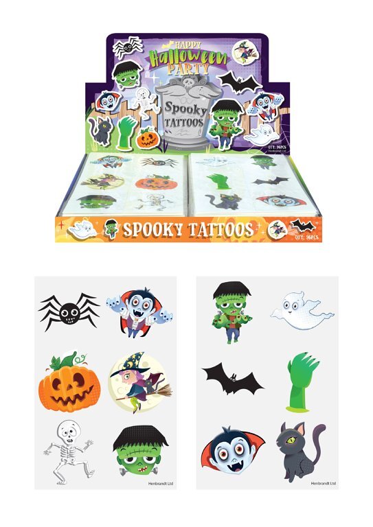 Halloween - Tatoveringer 6 stk.