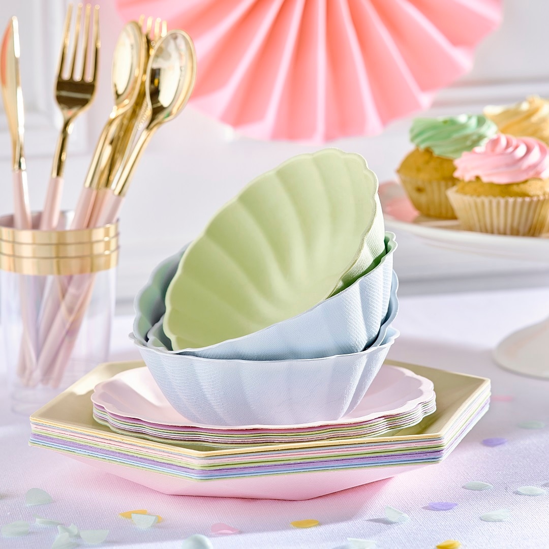Skål Decor Premium Hexagon 16 cm Gul 6 stk.
