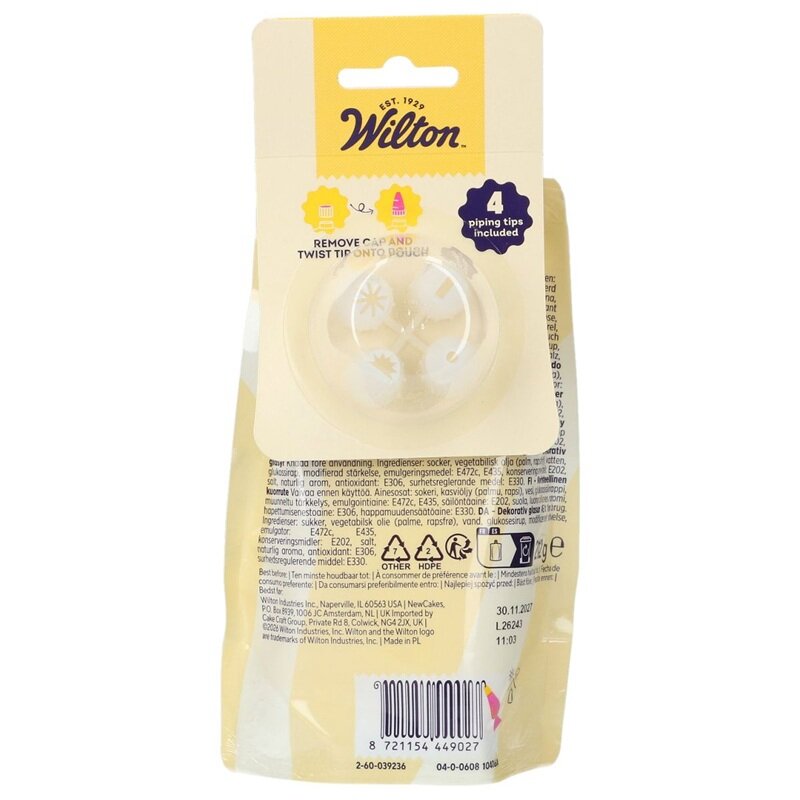 Wilton Hvit Glasur 212 gram