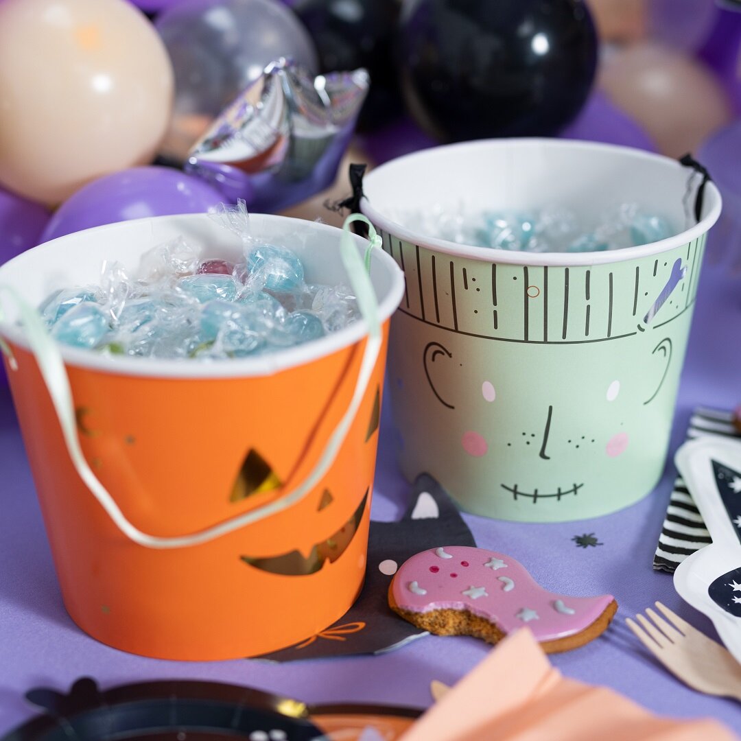 Halloween Godteribøtte i papp 2-pk