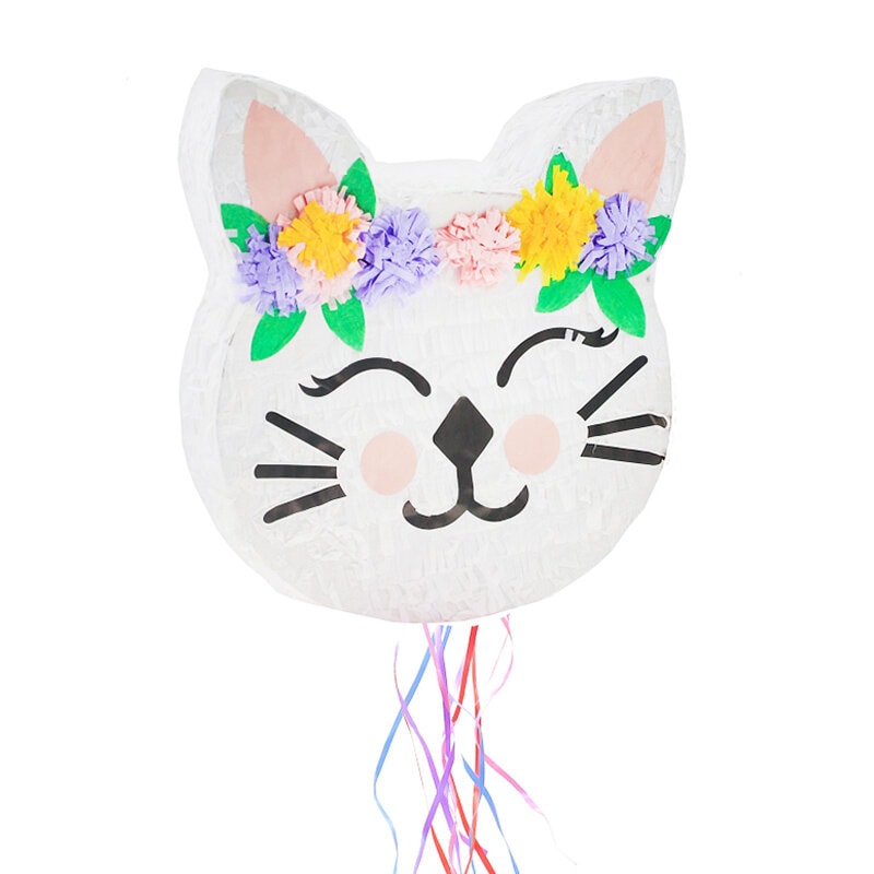 Pinata - Katt med blomster 35 cm