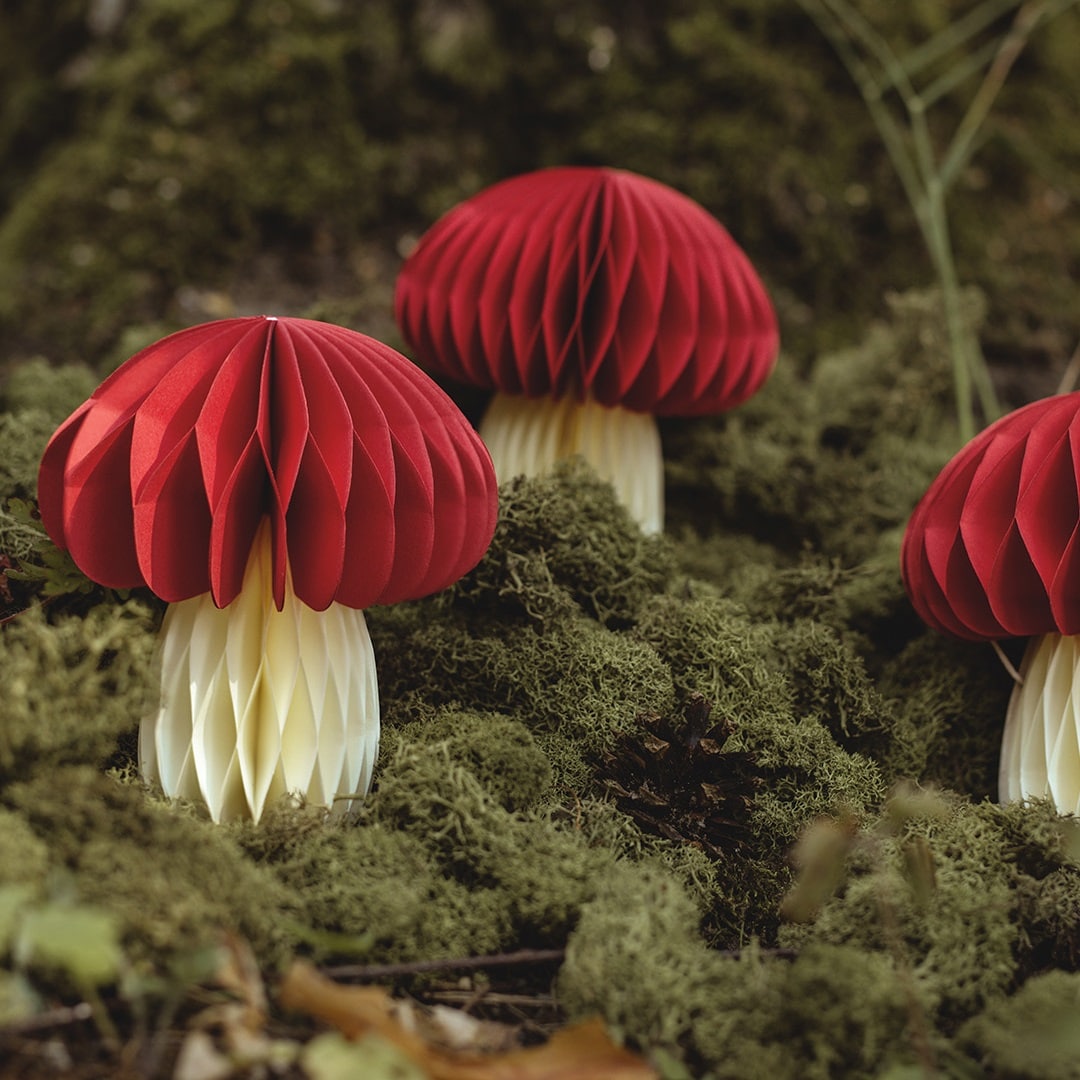 Honeycombdekorasjon Skogssopp 12,5 cm