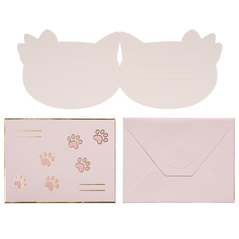 Cat Paws - Invitasjoner med konvolutter 6 stk.